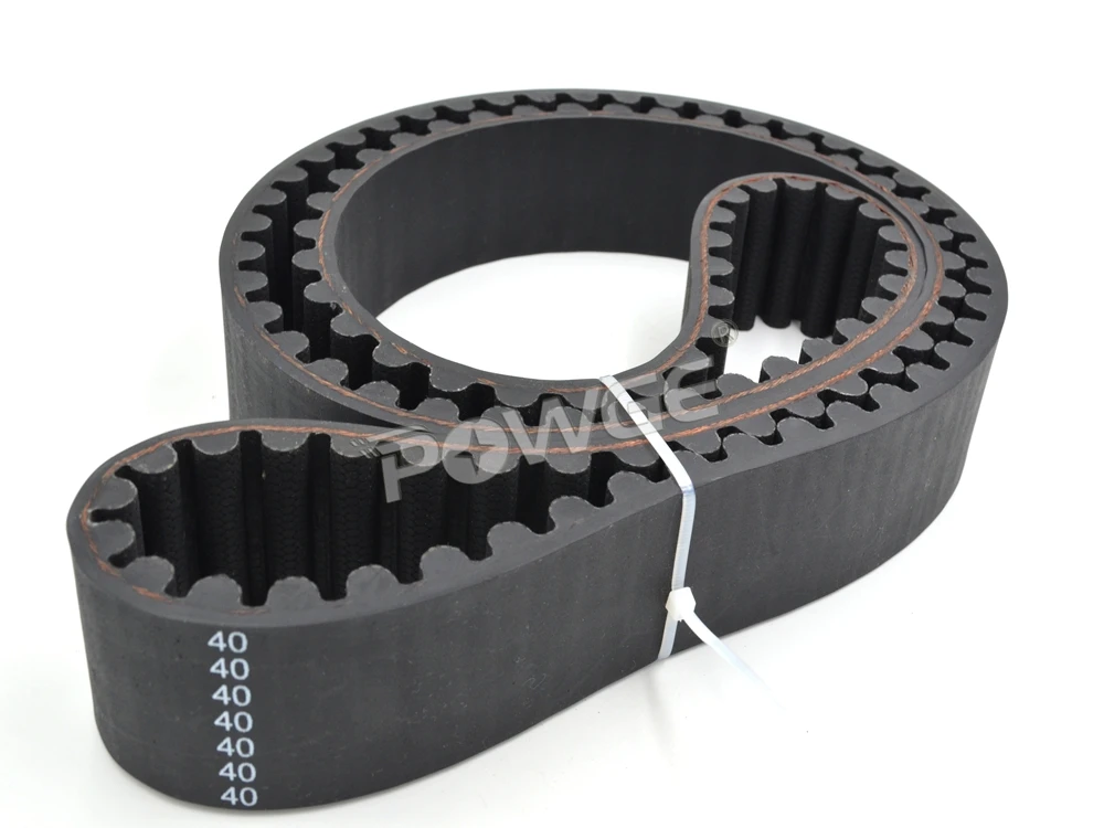 POWGE 1708 1722 1736 1750 1764 1778 1792 14M Synchronous Belt W=25-50mm HTD14M Rubber Timing Belt 1792-14M Industrial Belt