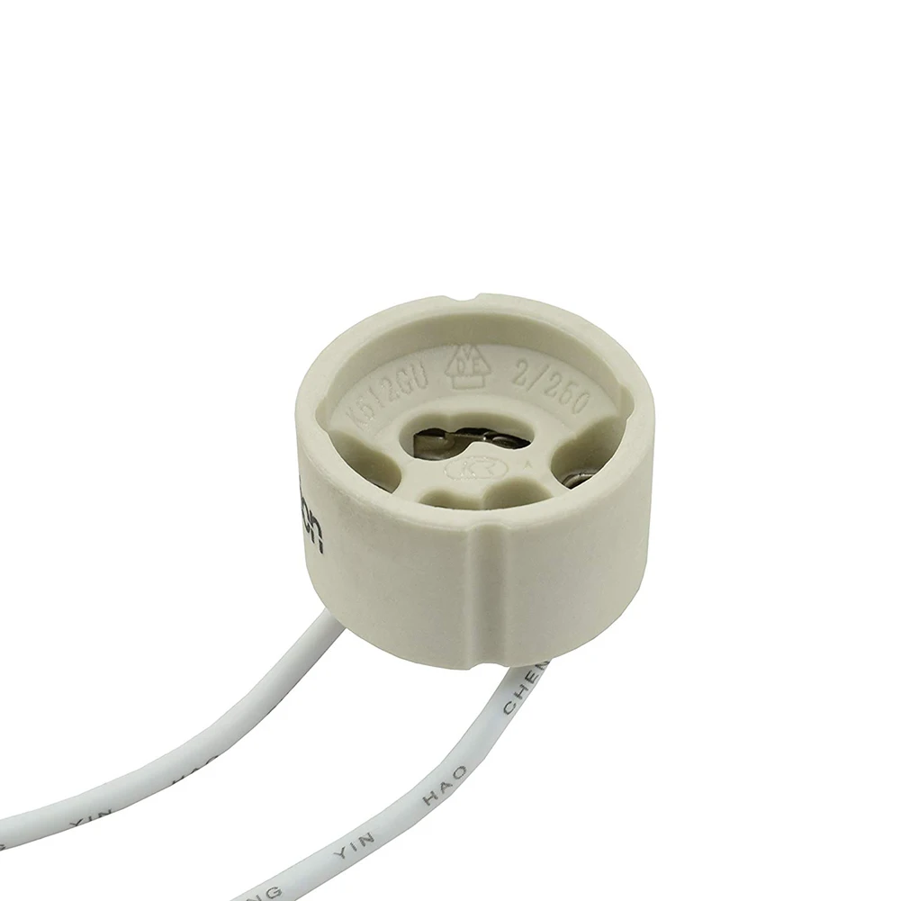 20pcs /Lot GU10 Lamp Socket Holder Base Adapter Wire Connector Ceramic Socket  For GU10 LED Bulb And Halogen Light Accessory