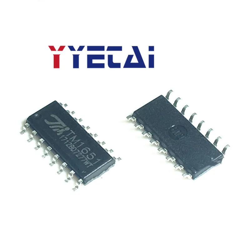 TAI 20PCS Marke neue original authentischen TM1651 SOP16 4X7 segment 7Key LED digital rohr panel fahrer IC