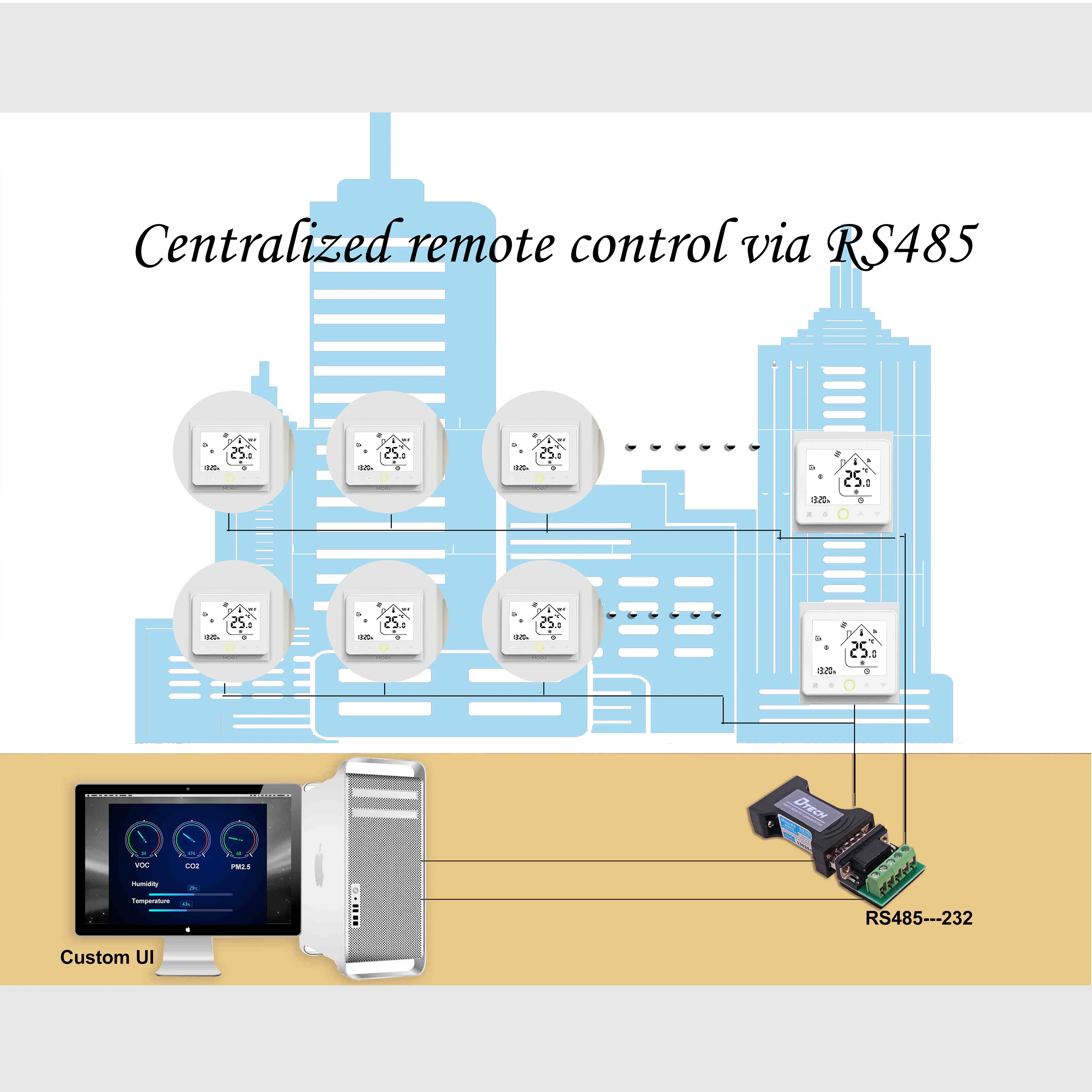 Imagem -03 - Hessway 220v 24v Piso Aquecimento Termostato Wifi Modubus Zigbee para Sensor Duplo nc Não Contato Seco Interruptor de Relé de Calor Elétrico