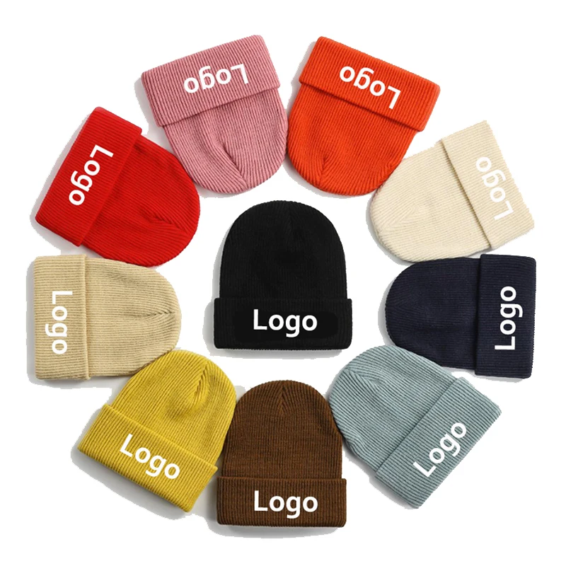 Customized Beanies Knitting Hats Embroidery Patch Logo Custom Design Winter Hat Skullies Adult Kid Cap Wholesale Free Shipping