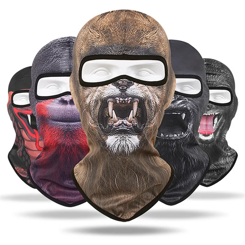 Kids Mask 3D sheet stereo Halloween Children mask bionic hat facial mask balaclava quick dry full mask Wargame Cs full mask