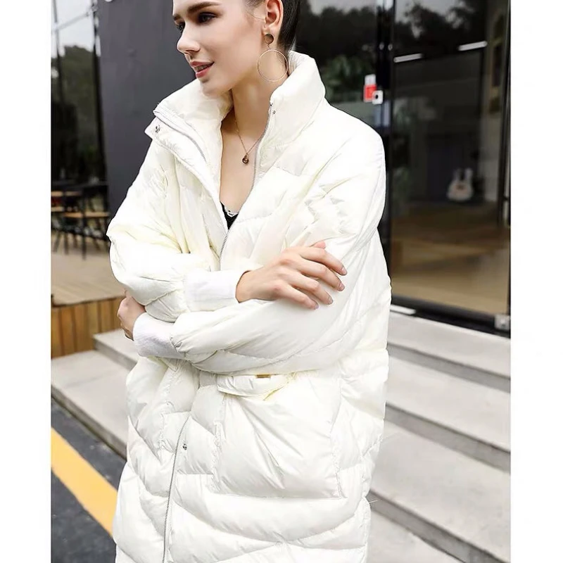 2025 nueva chaqueta cálida de invierno para mujer, chaqueta de longitud media versión coreana, chaqueta holgada para mujer, chaqueta de plumón Parker para mujer