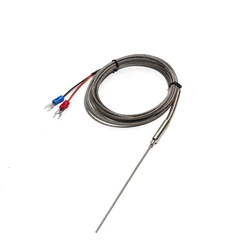 WRNK-191 Type K Armoured Thermocouple Sensor Bendable Probe Wire Dia.1mm/1.5mm/2mm Length 50/100/200/300/500mm 0-1100 Degree