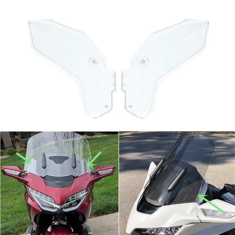 Motorcycle L & R Windscreen WindShield Flap Fit For Honda Goldwing GL1800 2018-2024