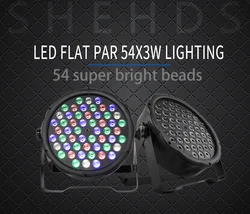 Reflector Par LED plano RGBW de 54x3W para DJ, mezcla de colores, iluminación de escenario, KTV, Disco, DJ, DMX512, envío rápido