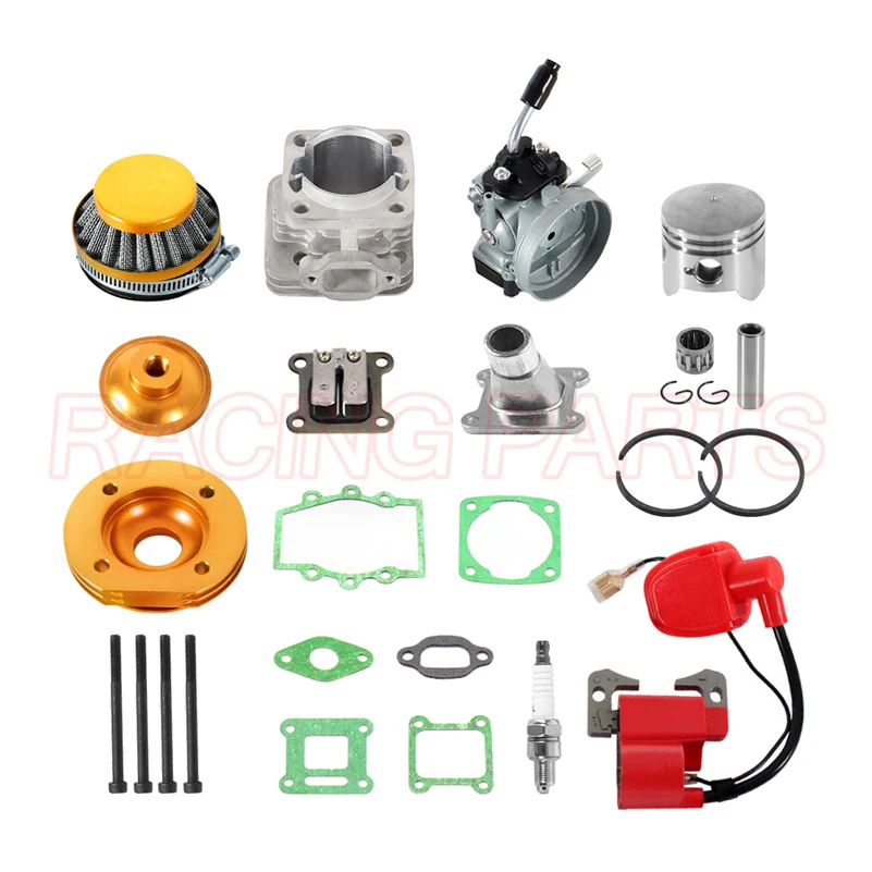 Cylinder Kit 19mm Carburetor Air Filter for 2 Stroke two stroke 47cc 49cc Pocket Bike Mini ATV Quad Group