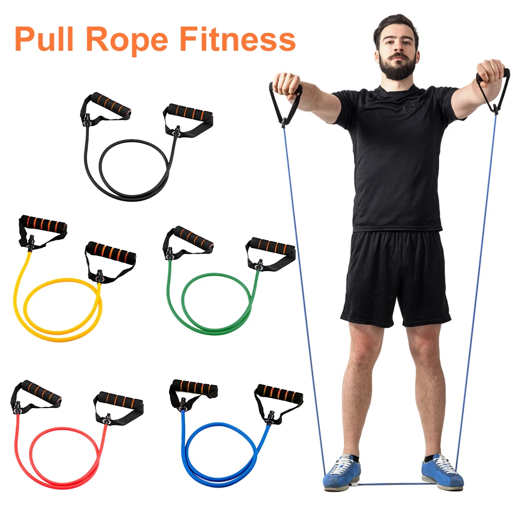 5 Sizes Latex Resistance Bands For Fitness Equipment With Handles Workout Exercise Elastic Pull Rope Home Gyms Yoga Expander