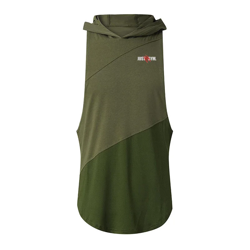 Brand Hooded New Gyms Tank Top Men Cotton Vest Bodybuilding Muscle Tops Sleeveless Shirt Casual Clothing Singlet  Fitness 
