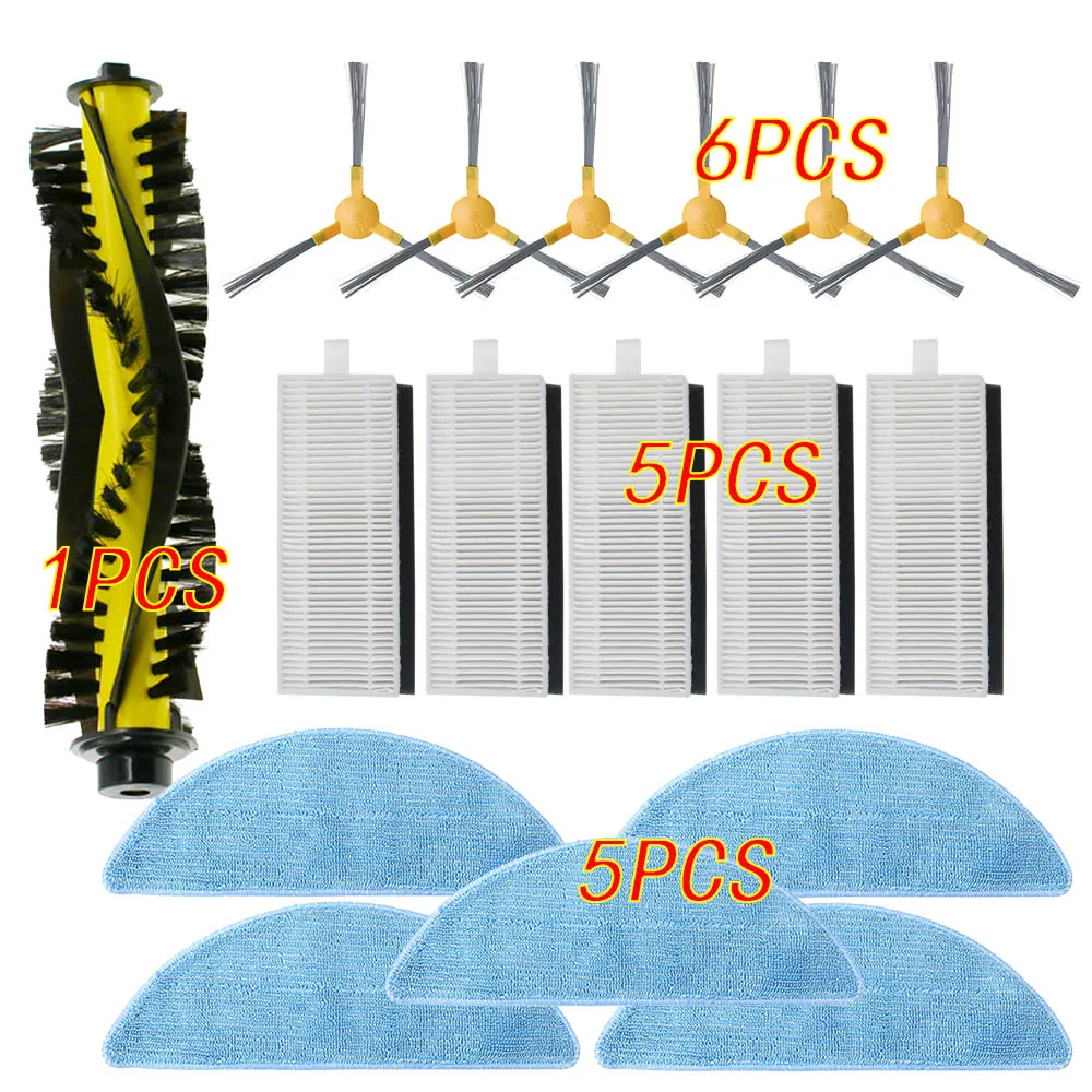 ناتسيفور-إكسسوارات مكنسة كهربائية آلية بديلة ، فرش جانبية ، فلتر هيبا ، قماش ممسحة ، فرشاة رئيسية ، X500 ، 47 ، Tesvor ، X500