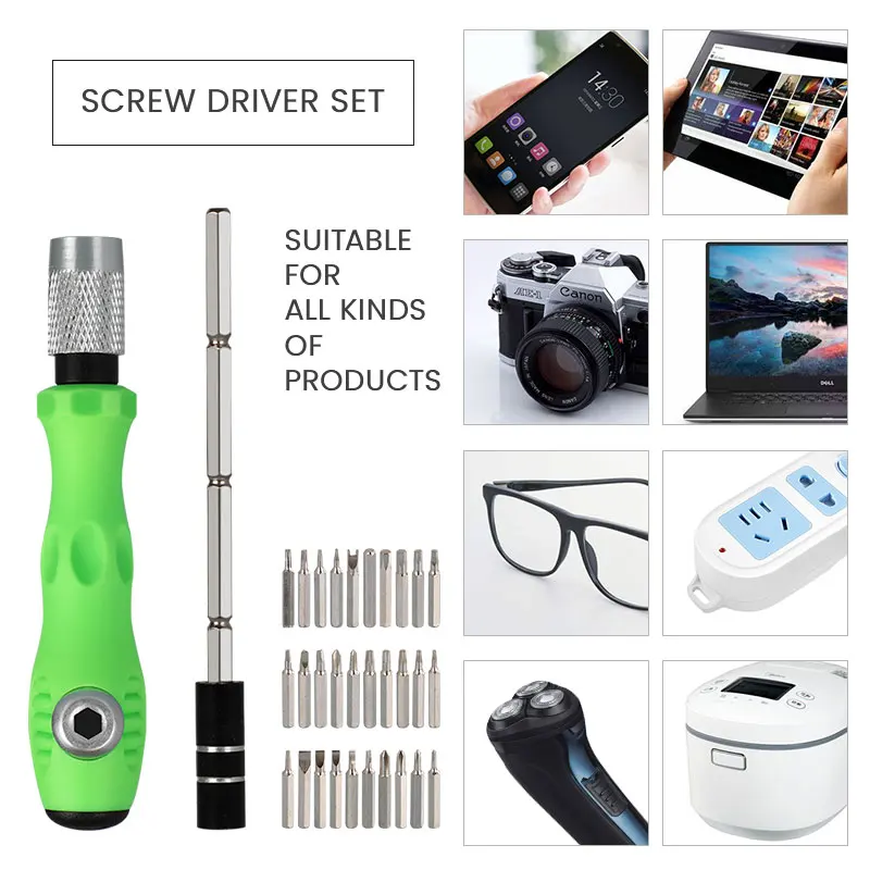 Mini-mini 32 in 1 precision set screwdriver multi-function screwdriver bit hand tool Mobile phone repair