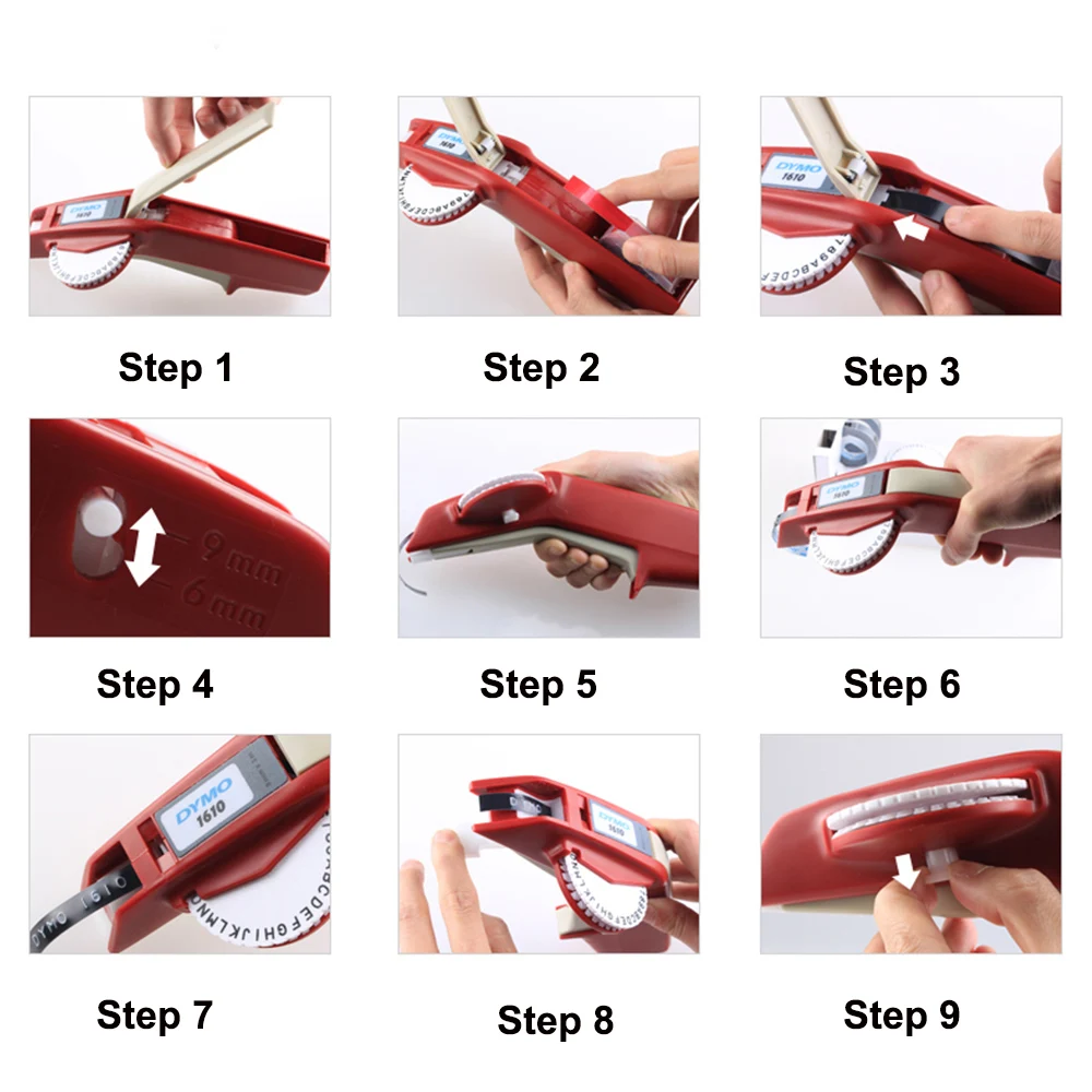 Dymo 1610 Handleiding Label Maker Met 2 Rolls Plastic Labels Voor 3D Diy Embossing Plastic Dymo Label Printer Emboss Handleiding machine