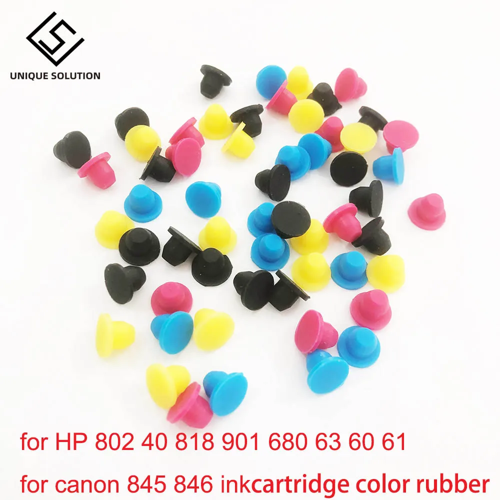 Ink Cartridge Color Rubber Seal Silicone Plug use for ink cartridge part for canon 845 846 for HP 802 40 818 901 680 63 60 61