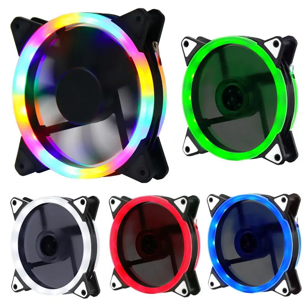Casing Kipas Pendingin PC Kipas Rgb 120MM Kipas Pendingin Kipas 3Pin Diam Mudah Menginstal Murah Lampu RGB Kipas Pendingin Komputer