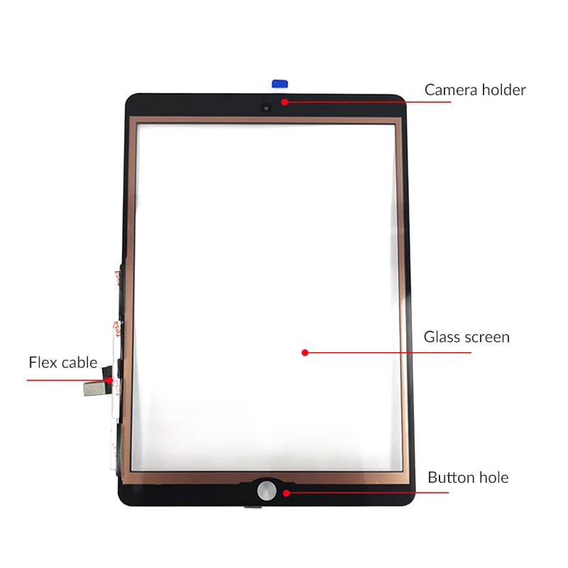 Touch Screen For iPad 7/8 2019/2010 A2197 A2200 A2198 A2270 A2428 A2429 A2430 Glass Digitizer Panel LCD Outer Display Sensor