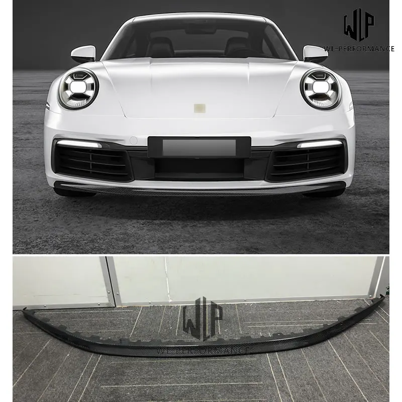 

High Quality Carbon Fiber Front Splitter Lip Car Styling For Porsche 992.1 PT Style Low Configuration Upgrade High