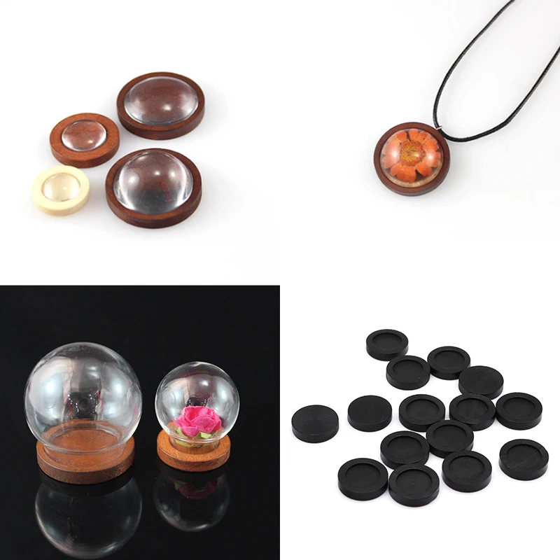 20pcs/lot  wood material Cabochon fit 12mm 25mm Base wood frame Pendants for silicone mold Jewelry Making DIY Handmade Craft