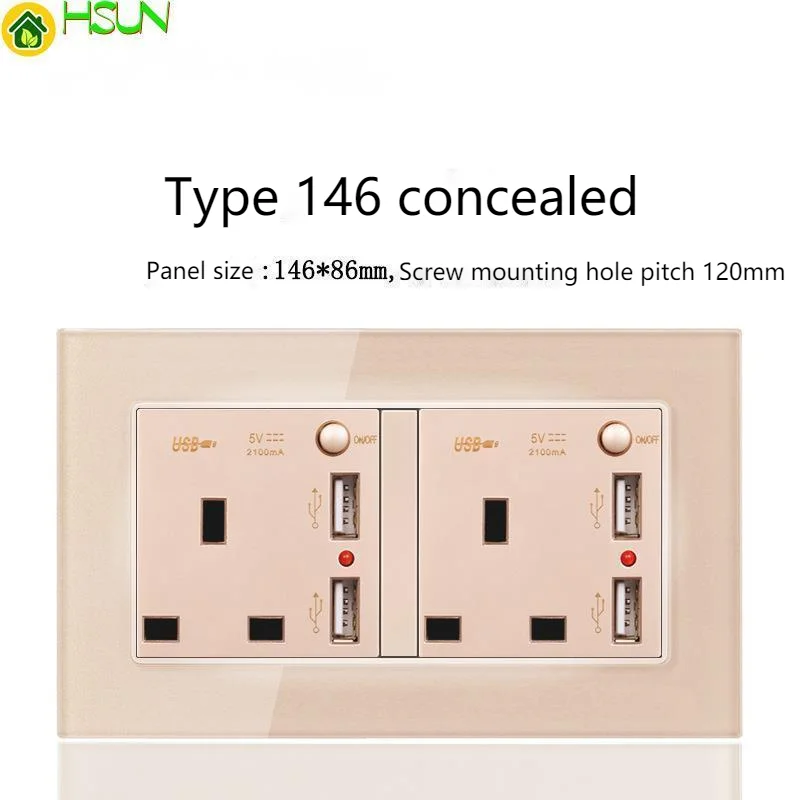 146 two position British 13A Hong Kong socket with switch