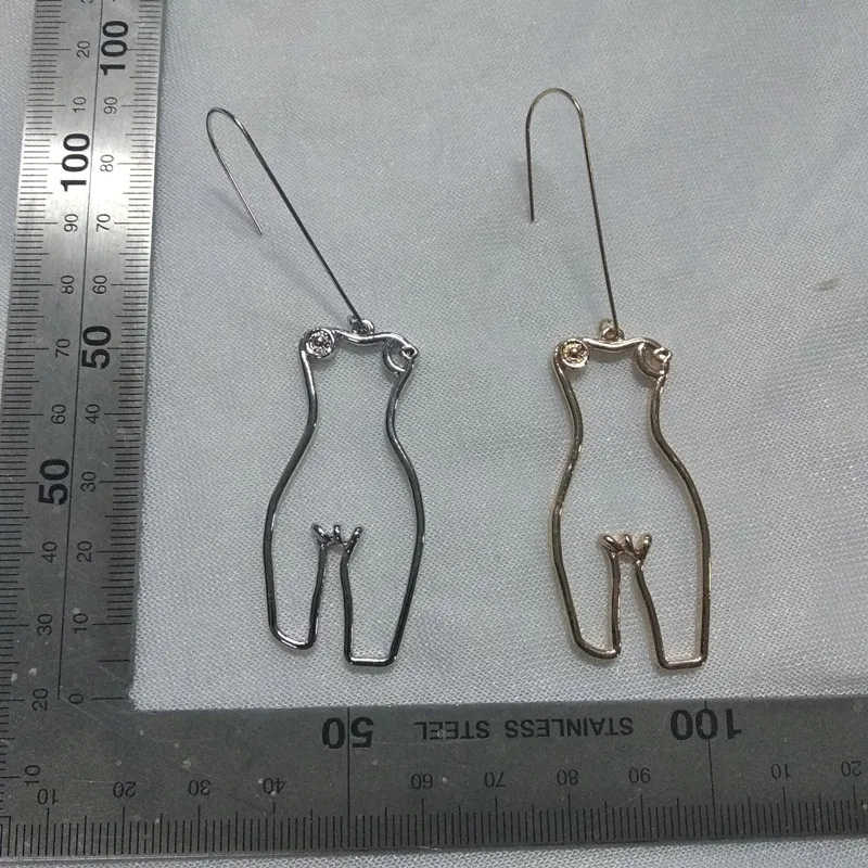 E239 أقراط الجسم المعدنية للنساء ، تفريغ الهندسة التجريدية هوما الجسم سبيكة إسقاط أقراط ، مزاجه اكسسوارات بالجملة #5