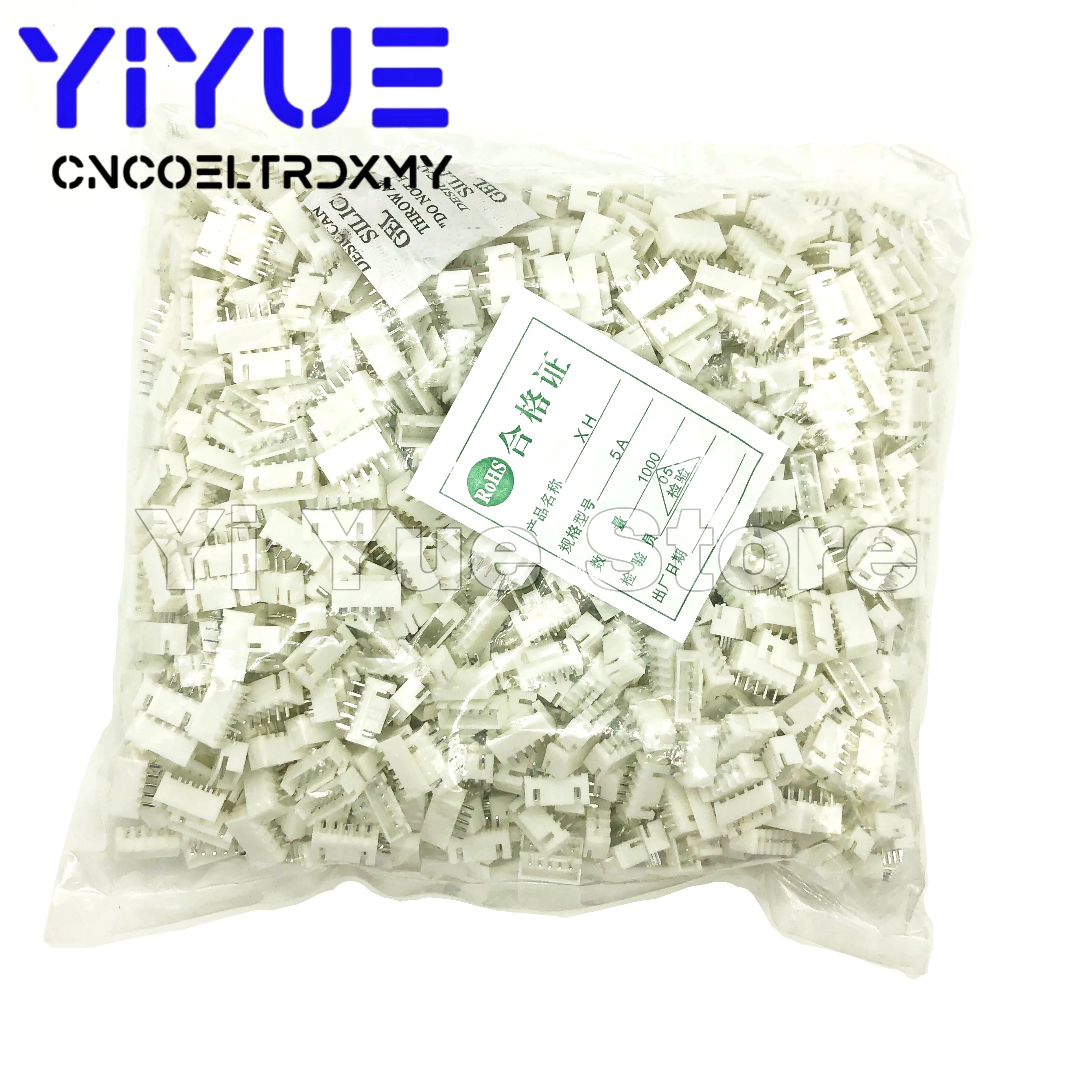 1000pcs XH2.54 2p 3p 4p 5p 6pin 2.54mm Pitch Pin Header JST Connector Wire Connectors Adaptor XH 2.54mm Spacing Connector TJC3