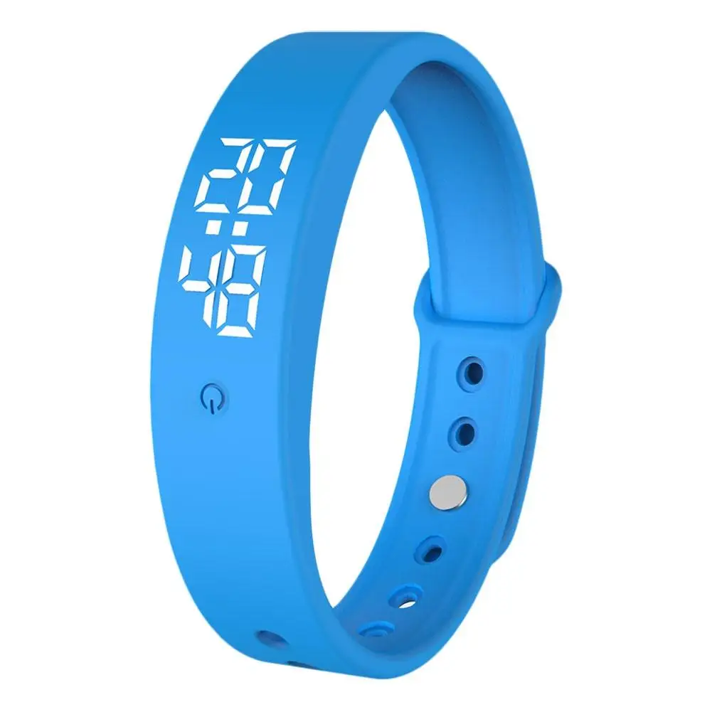 V9 Body Temperature Monitor Thermometer Vibration Alarm Wristband Smart Bracelet Bond Touch парные