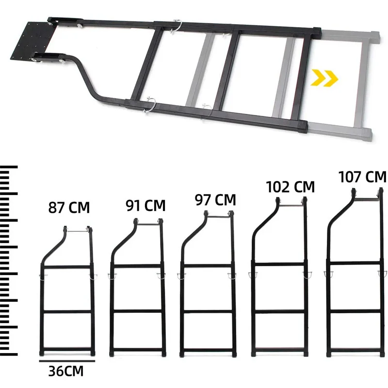 Truck Extension Foldable Step Ladder Universal Pickup Tailgate Climbing Ladder Car Rear Door Trunk Parts