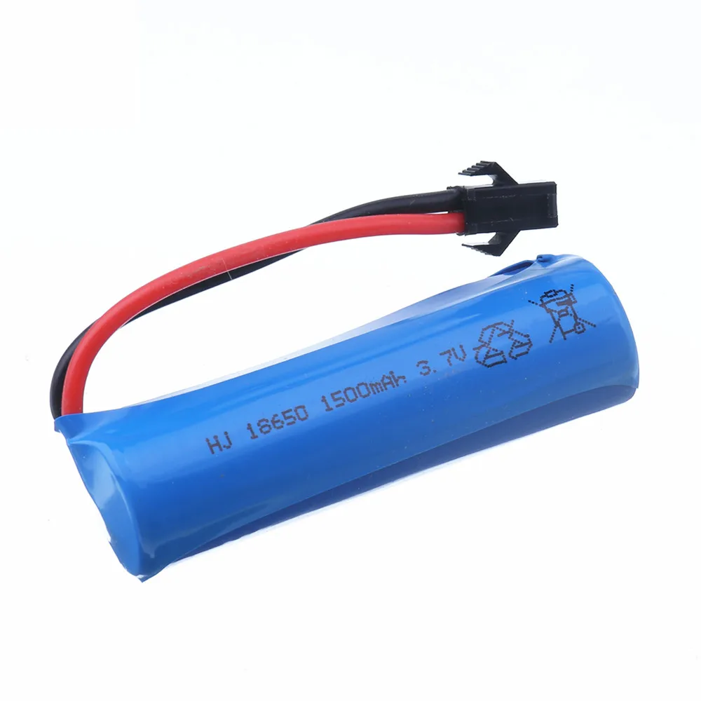 3.7v 1500mah 15C 18650 batteria agli ioni di litio per auto acrobatica RC Q85 Q70 Rc giocattoli auto spina di SM-2P RC barca auto acqua morbida pistola parti della batteria