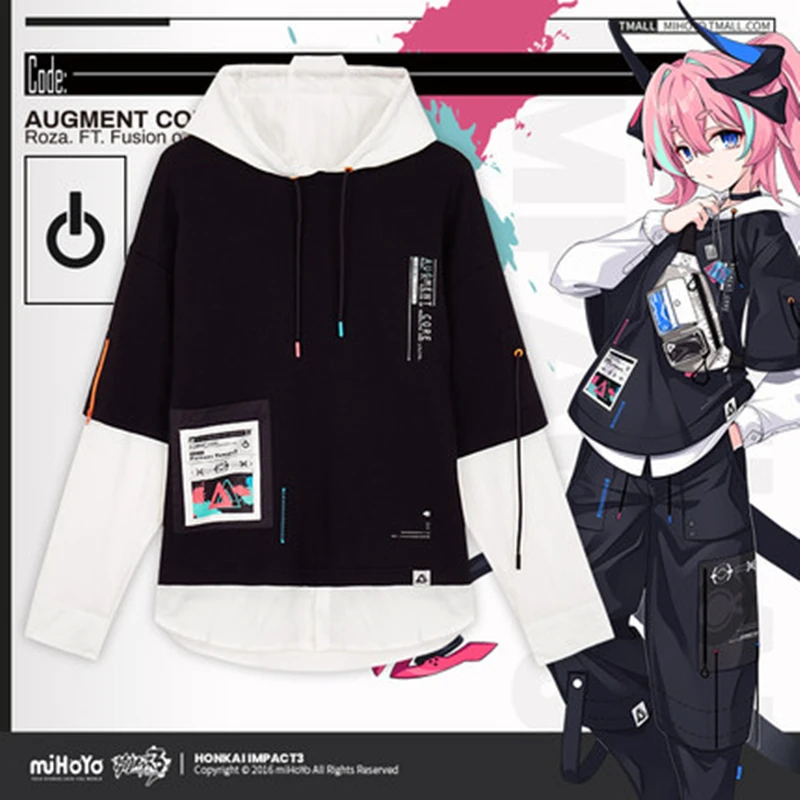 Anime Game Honkai Impact 3 Fervent Tempo COSPLAY Theme Series Long-Sleeved T-shirt Couple Tops Spring And Autumn Tops