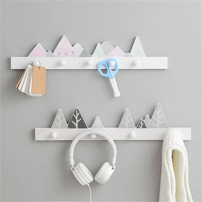 Creative Kids Room Hooks Decorative Hooks for Baby Room Nordic Hooks Hangers Home Decorations Children Wall Hooks Decor Hanger