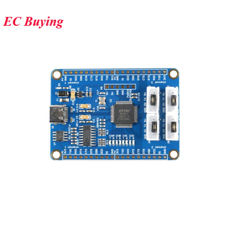 FT4232 4-channel USB to TTL Serial Port FT4232HL Module 12Mbps Development Board 5V Multiple Serial Port Communication 6Mbps