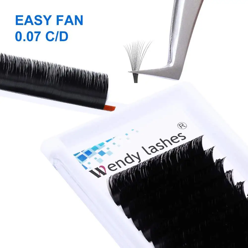 Easy Fanning Eyelash Extensions 25MM Super Long Blooming Volume Eyelashes Auto Fans Camellia Individual Lash Extension Supplier