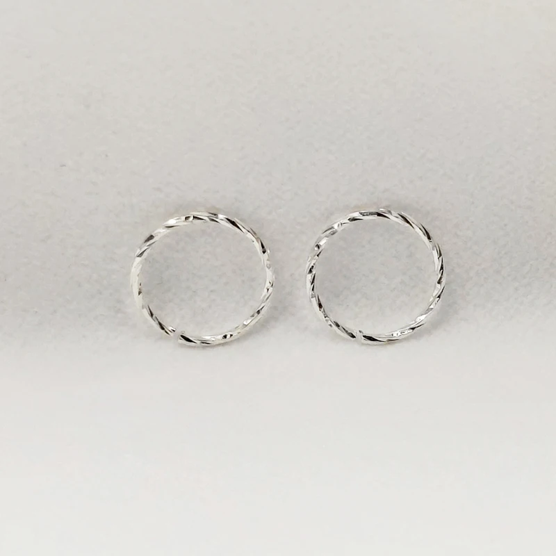 16pcs/lot 925 Sterling Silver Nose Ring 22G piercing nose hoop ring body piercing  jewelry