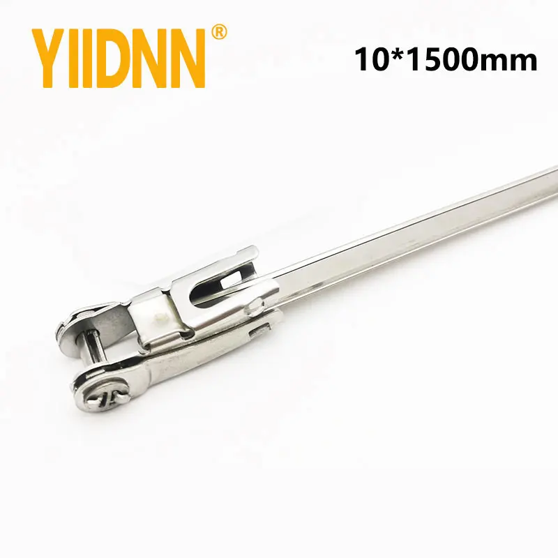 

10mm width 0.4mm Thick Pre-Installation Ratchet-Lokt 304 Stainless Steel Cable Tie Without Tool,10*1500mm,10PC