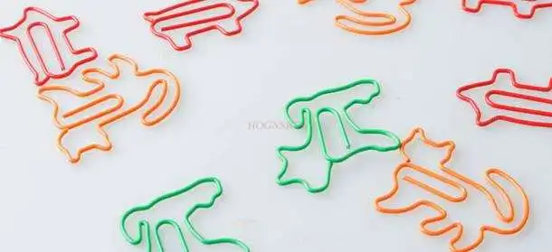 4pcs Multicolor Pig Pin Cartoon Animal Paper Clip Safety Pin Bookmark Cute Paper Clip