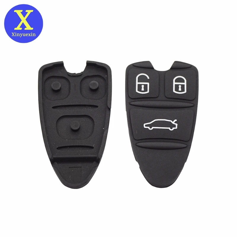 

Xinyuexin Auto Car Key Pad for Alfa Romeo 159 Brera 156 Spider 3 Button Car Key Shell Rubber Replacement Pad Smart Card Housing