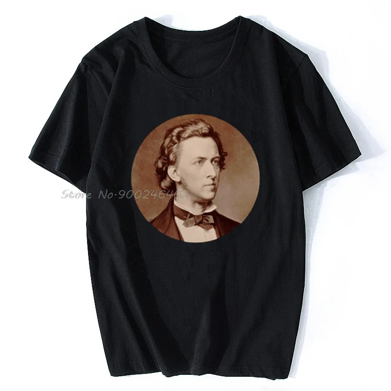 Men t-shirt Frederic Chopin Composer Portrait Tshirt Women T Shirt Men Cotton Tees Tops Hip Hop Harajuku Streetwear