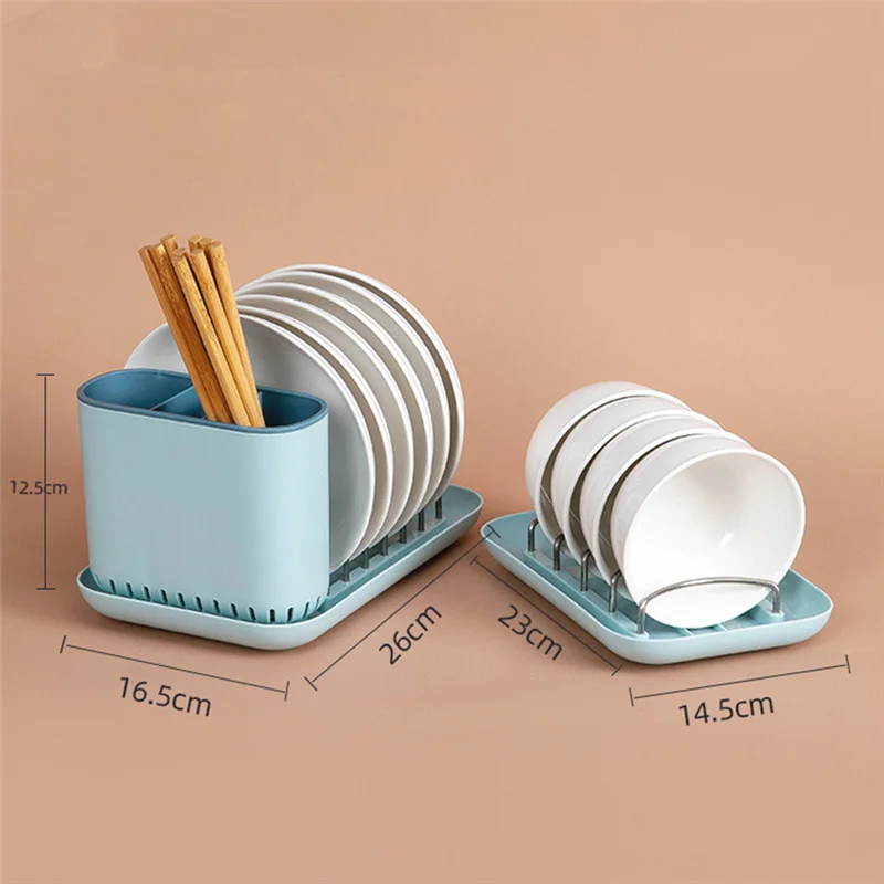 Kitchen Storage Organizer Rack Holder Chopsticks Fork Spoon Bowl Drainer Shelves with Drain Tray