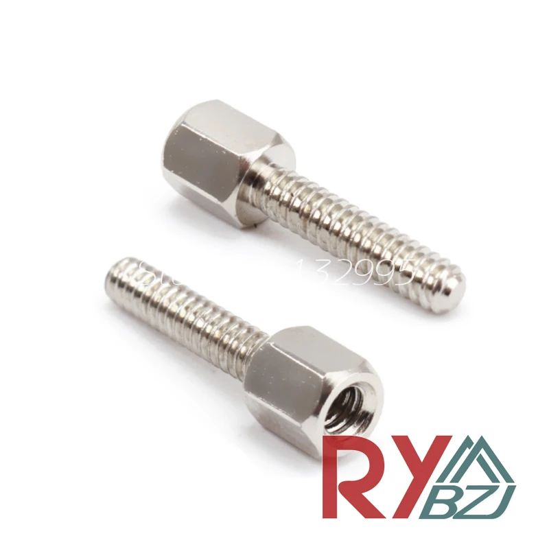 4#-40*5+L Stainless steel Standoff Spacer Female Male VGA Connector Screw Spacing Screws Threaded Spacer hex spacer
