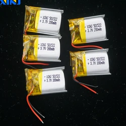 XINJ 5 sztuk 3.7V 200 mAh 501522 litowo-polimerowy akumulator Lipo komórka dla majsterkowiczów MP3 MP4 odtwarzacz muzyczny GPS Sat Nav kamera samochodowa LED