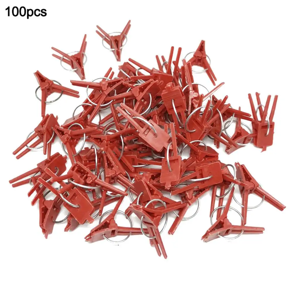 50pcs Garden Vegetable Flower Tomato Vine Bushes Plants Durable Plastic Grafting Clips 40P