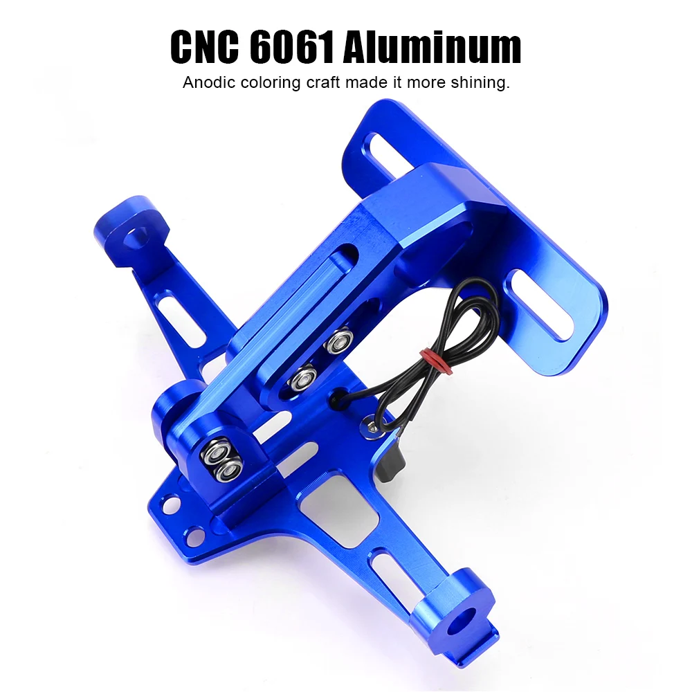 Motorcycle License Number Plate Holder Frame Universal with LED Light Turn Signal Light Bracket image 3