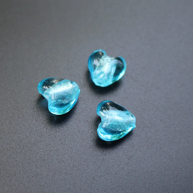 12mm Herzperlen, lampeffektveredelte Glasperlen, rot-rosa Mischung für Schmuckherstellung, Schmuckzubehör, weiße Accessoires, DIY Bijoux – Detail 2
