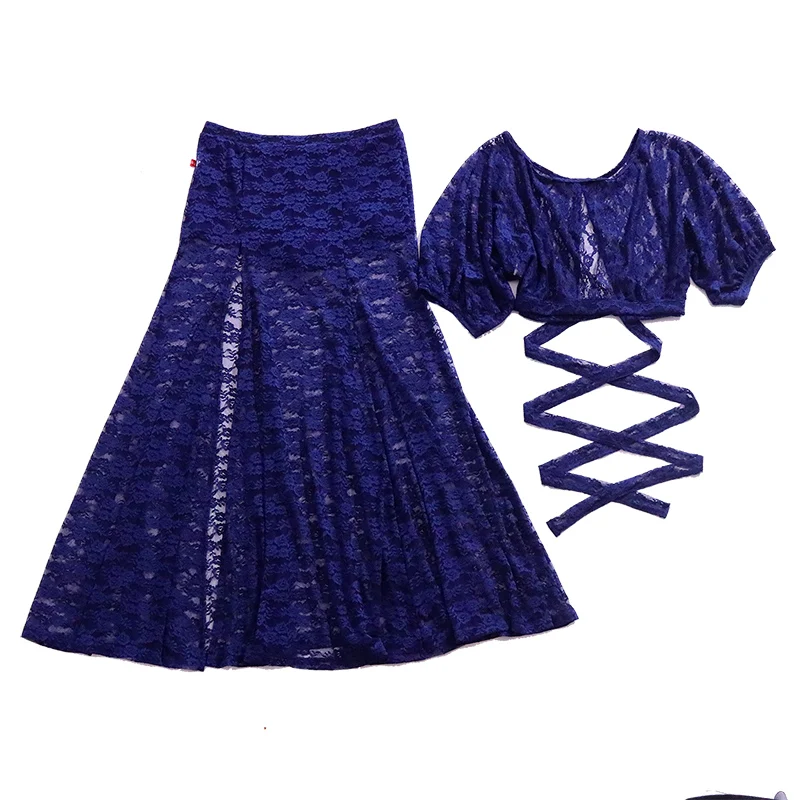 

Tribal Belly Dance Korean Lace Suit Practice Performance Multiple Colors Women's Ethnic Dance wear CBB106