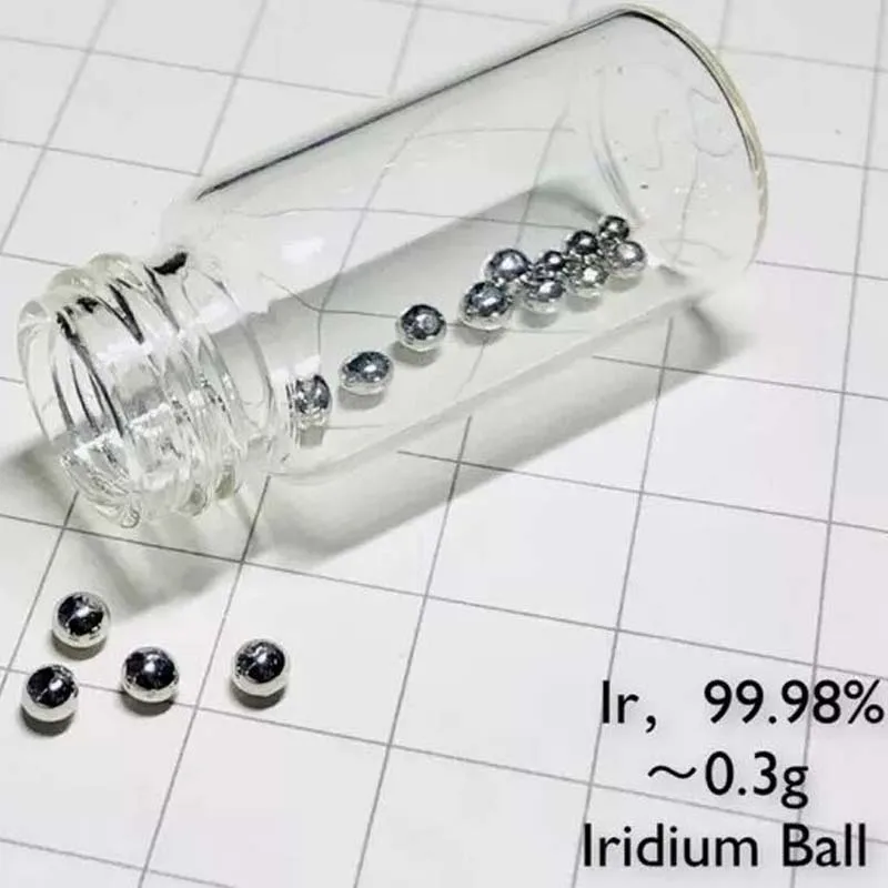 Pure Iridium Metal Ball 99.98% Ir 0.1-0.3g Solid Pellet