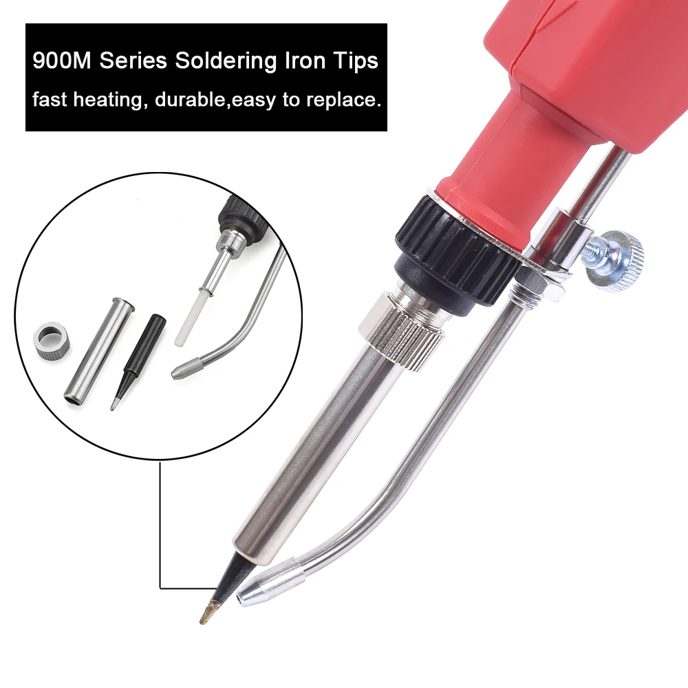 NEWACALOX 110V/220V 60W Automatically Send Tin Gun Hand-held Soldering Iron Internal Heat with Power Switch Welding Repair Tool