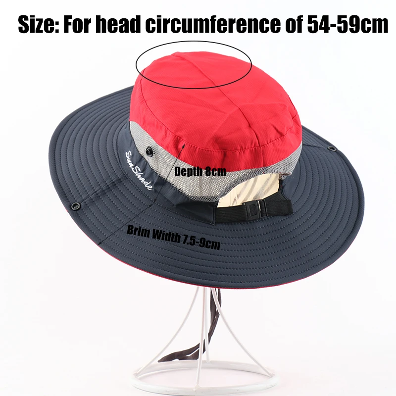 CAMOLAND Waterproof Boonie Hat Women Summer UPF 50+ Sun Hats Casual Beach Cap For Female Outdoor UV Protection Hiking Hat