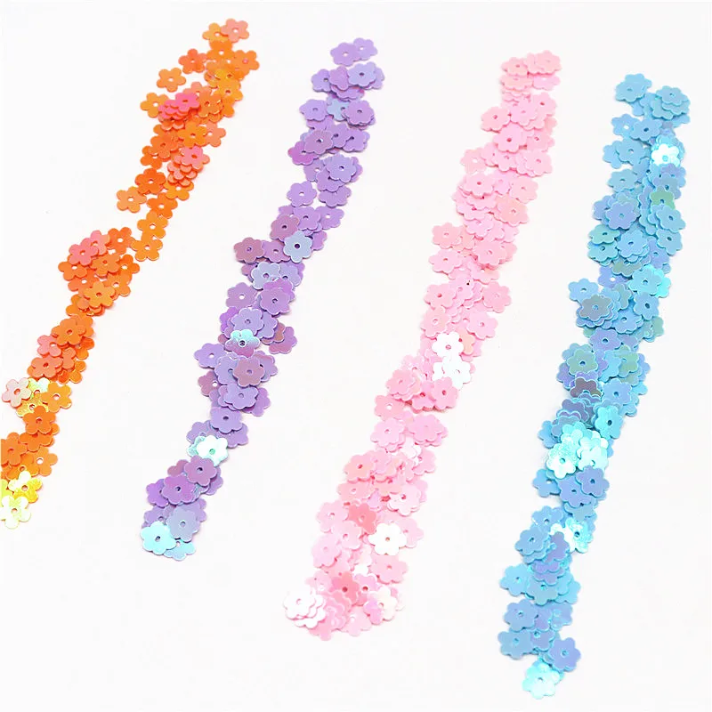 6MM Flat Plum Blossom Pvc Sequins Wedding Confetti DIY Sewing Nail Art Jewelry Party Decoration Accessories