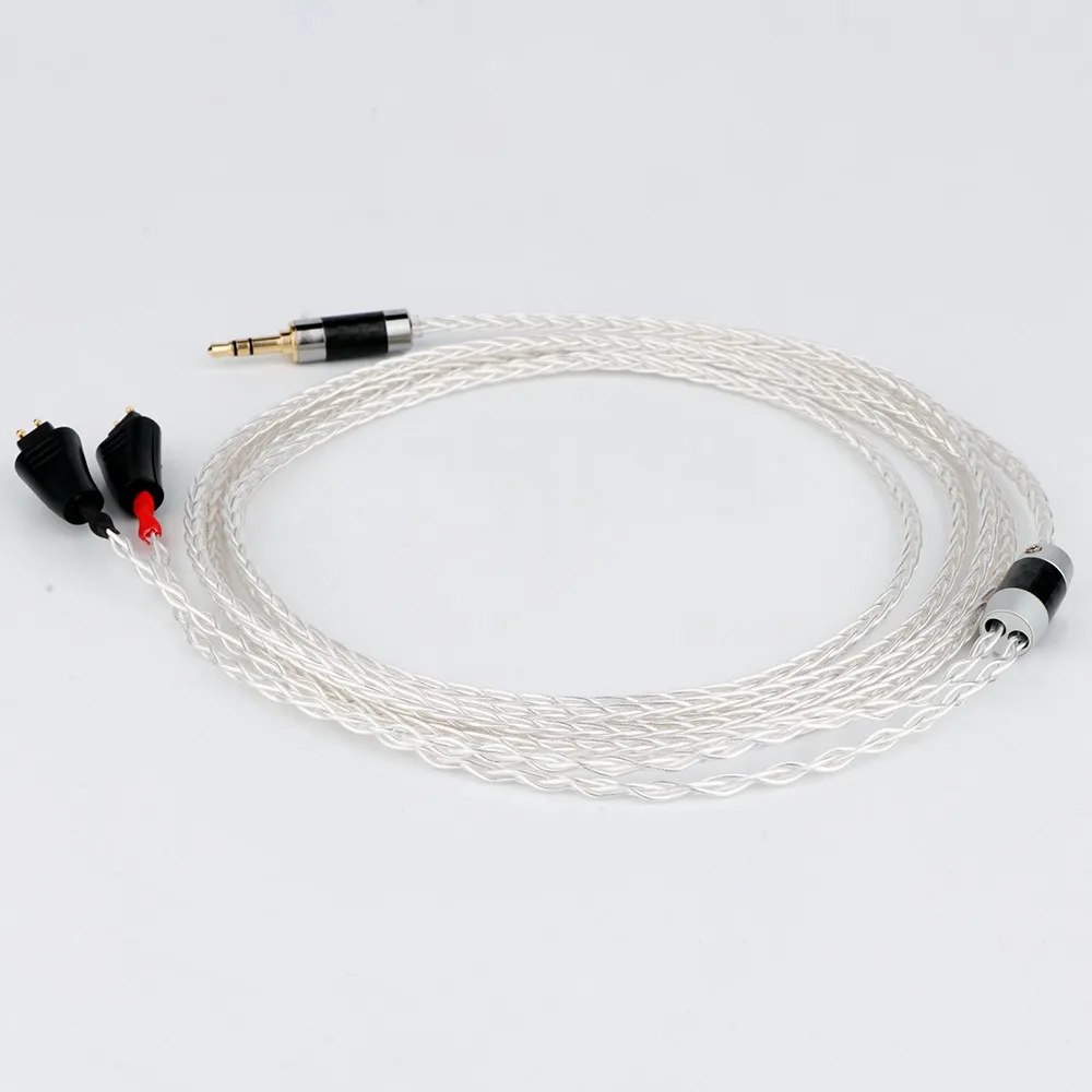 Cable de auriculares Chapado en plata para FOSTEX TH900, MKII, MK2, TH-909, TR-X00, 8 núcleos, OCC, alta calidad