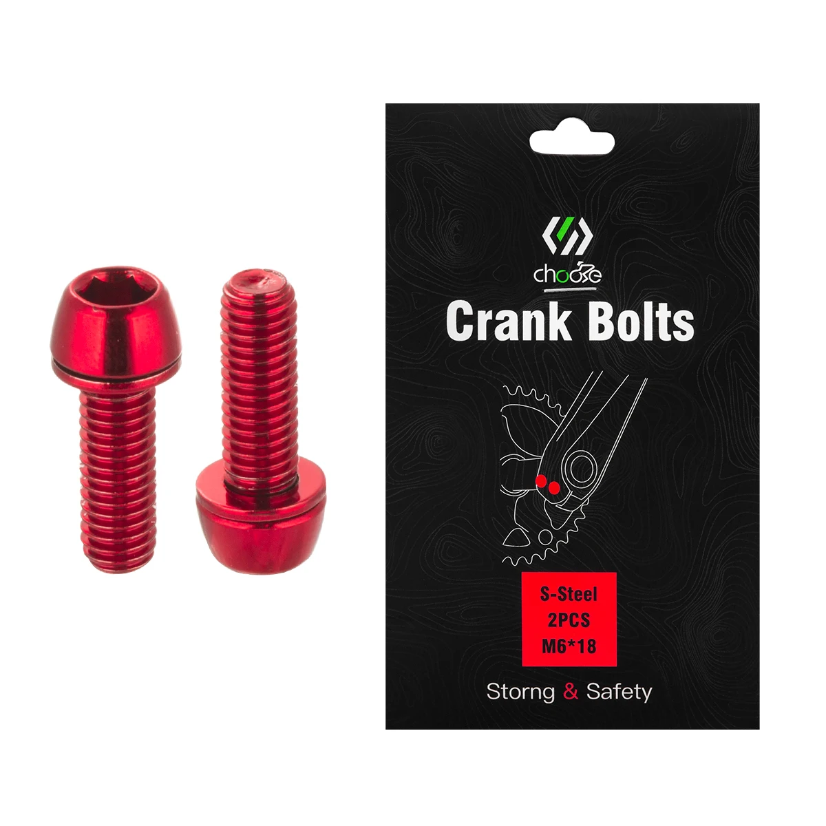 Chooee Bicycle Crank Bolts M6*18mm Screw For SHIMANO SRAM IXF Bike Crankset Arm Bolt 2pcs Cycling Accessories Part