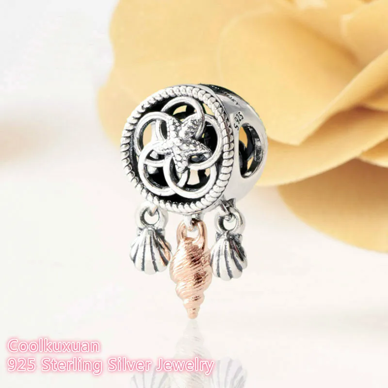 

Hollowing out shell Dream catcher charm beads Original 925 sterling silver for jewelry making women charm Fits Pandora bracelets